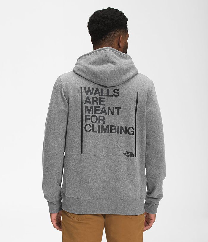 The North Face Mens Hoodie Walls Pullover 762AQSUGH - Grey